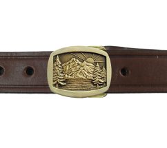 United States Navy Indiana Metal Craft Solid Brass Belt Buckle